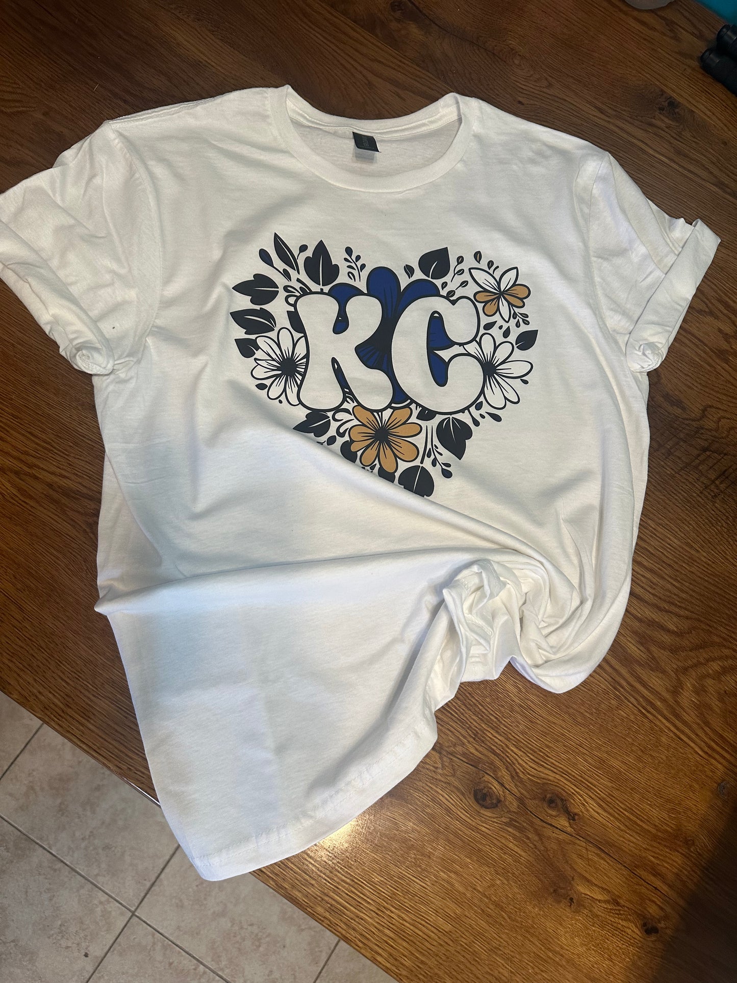 KC Royals flower heart