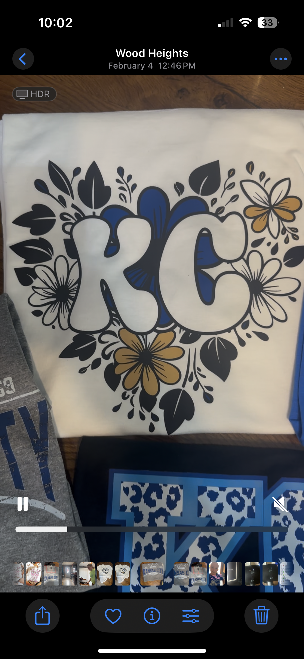 KC Royals flower heart