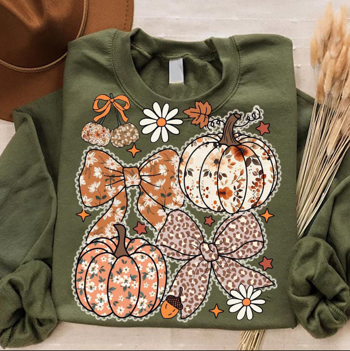 Bows and pumpkins flowers