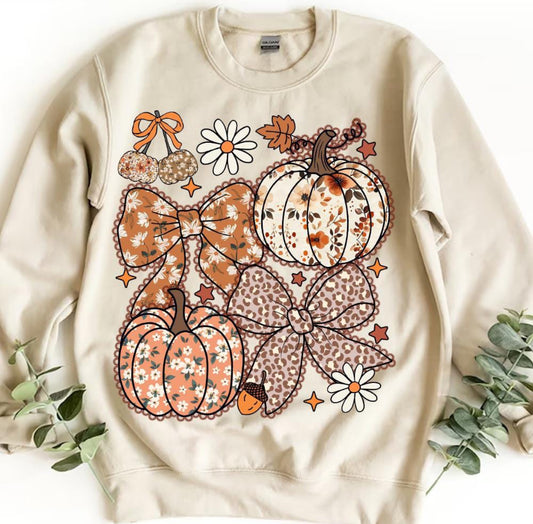 Bows and pumpkins flowers