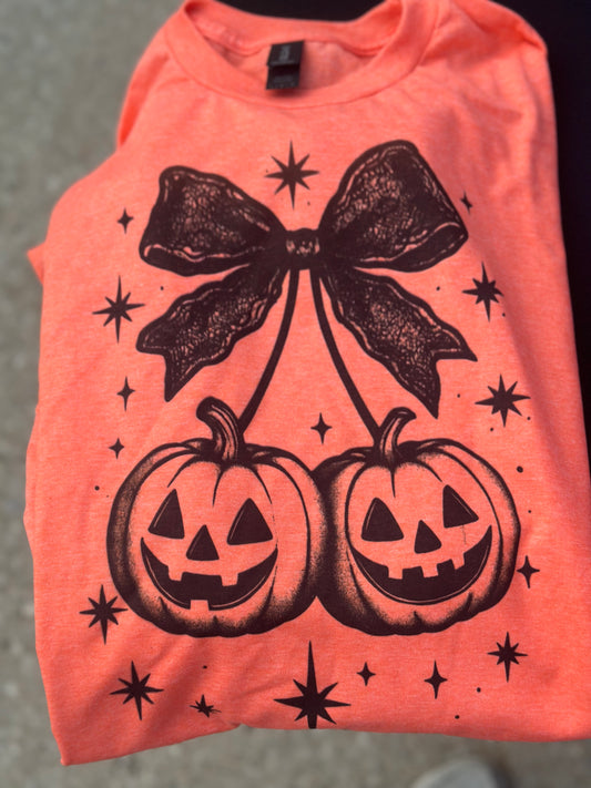 Pumpkin bells with bow