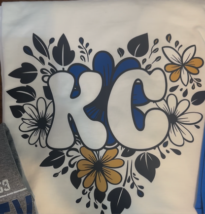 KC Royals flower heart