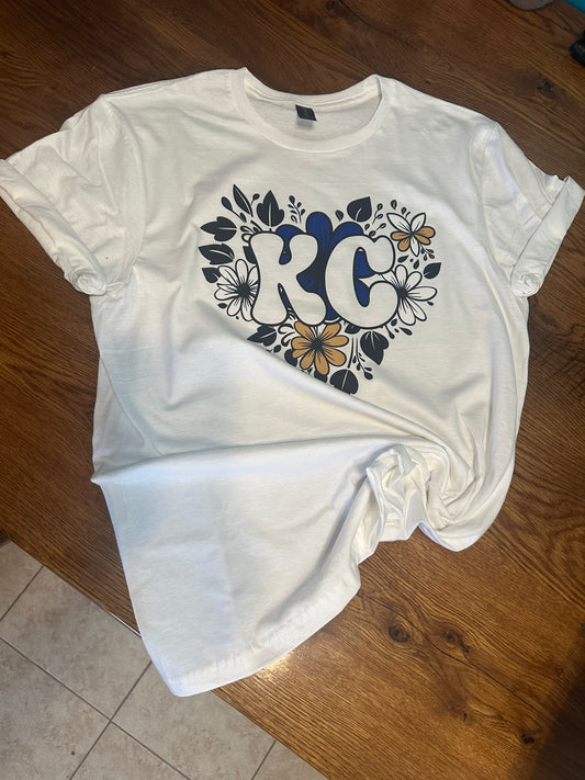 KC Royals flower heart